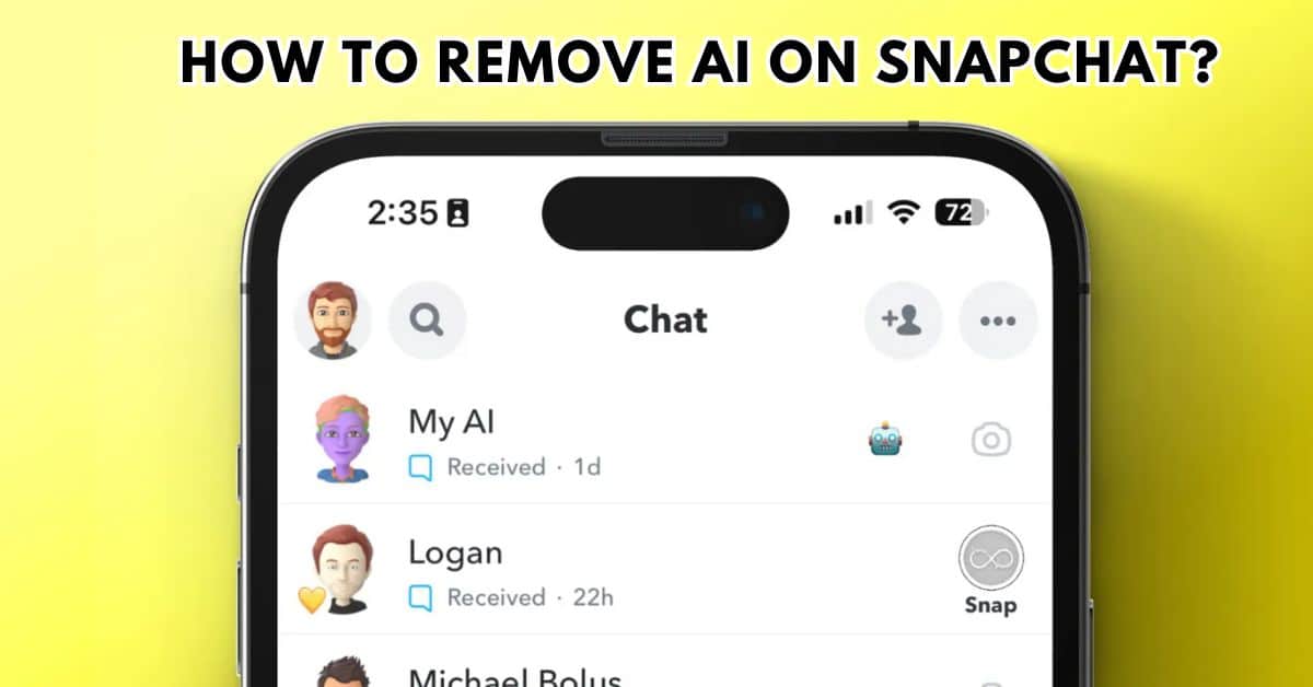 how to remove ai on snapchat